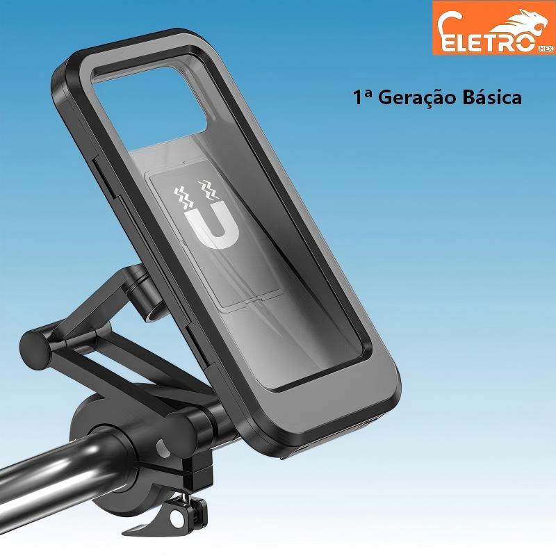 Suporte de celular EletroMex para motocicleta e bicicleta com proteção total da Vapto